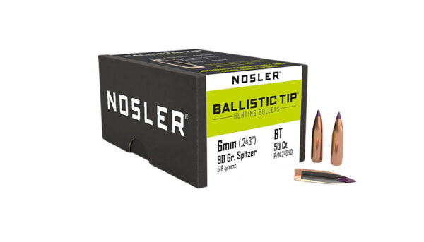 Nosler 24090 Ballistic Tip  6mm 90gr Ballistic Tip Hunting 50/Box — view 1