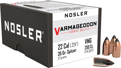 NOSLER BULLETS 22 CAL .224 - 35GR VARMAGEDDON TIPPED 250CT — view 1
