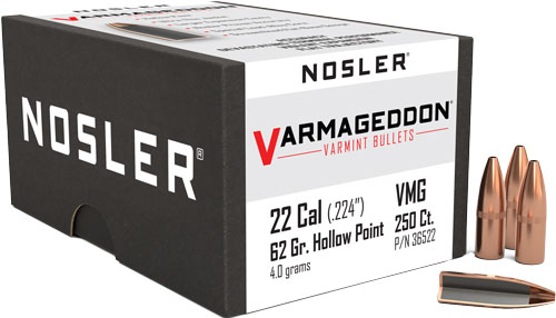 NOSLER BULLETS 22 CAL .224 - 62GR VARMAGEDDON FBHP 250CT — view 1