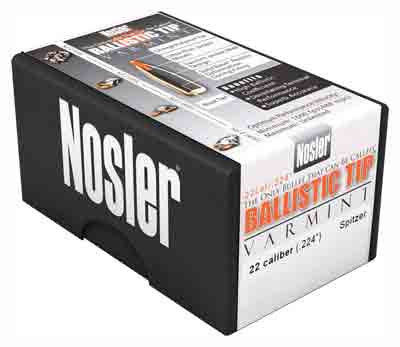NOSLER BULLETS 22 CAL .224 - 40GR BALLISTIC TIP 100CT — view 1