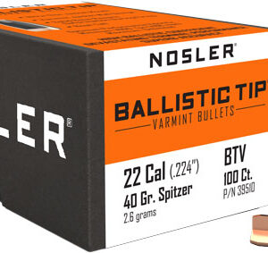 NOSLER BULLETS 22 CAL .224 - 40GR BALLISTIC TIP 100CT — view 2