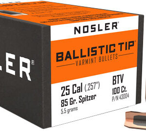 NOSLER BULLETS 25 CAL .257 - 85GR BALLISTIC TIP 100CT — view 2