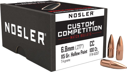 NOSLER BULLETS 6.8MM .277 - 115GR HP-BT CUSTOM COMP. 100C — view 1