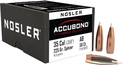 NOSLER BULLETS 35 CAL .358 - 225GR ACCUBOND 50CT — view 1