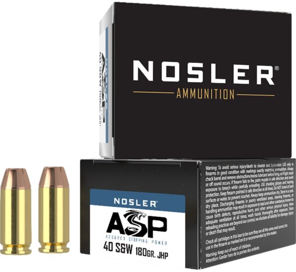 NOS 40SW 180GR ASP JHP 20RD — view 1