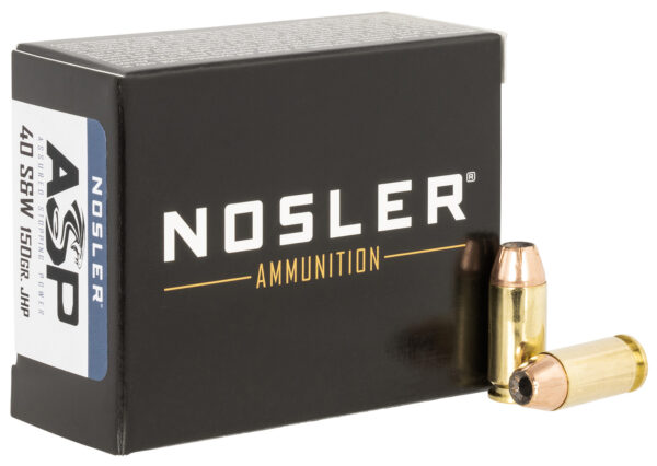 Nosler 51283 Assured Stopping Power Handgun 40S&W 150gr Jacketed Hollow Point 20 Per Box/20 Case — view 1
