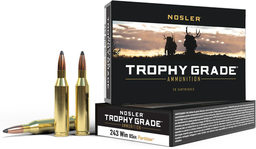 NOSLER TROPHY GRADE 243 WIN - 85GR PARTITION TIP 20RD 10BX/ — view 1