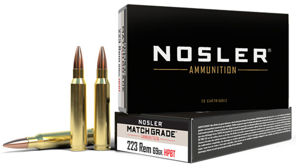 Nosler 60023 Match Grade  223Rem 69gr Custom Competition Hollow Point Boat Tail 20 Per Box/20 Case — view 1