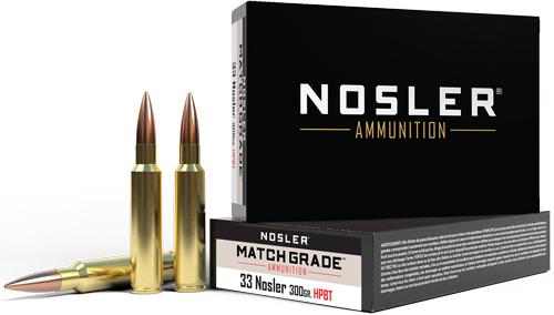 NOSLER MATCH GRADE 33 NOSLER - 300GR CUSTOM HPBT 20RD 10BX/C — view 1