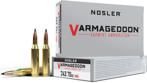 NOSLER VARMAGEDDON 243 WIN - 70GR FBT 20RD 10BX/CS — view 1