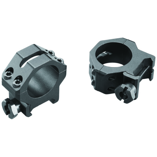 Weaver Mounts 48360 Four-Hole Skeleton Rings  Matte Black 1" Medium — view 1