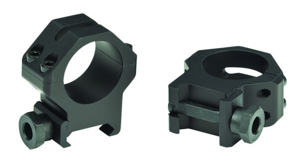 Weaver Mounts 48361 Four-Hole Skeleton Rings  Matte Black 1" High — view 1