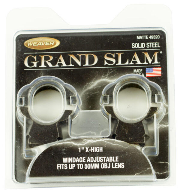 Weaver Mounts 49320 Grand Slam Windage Adjustable  Matte Black 1" Extra High — view 1