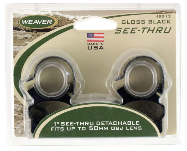 Weaver Mounts 49513 See-Thru Detachable  Black Gloss 1" — view 1