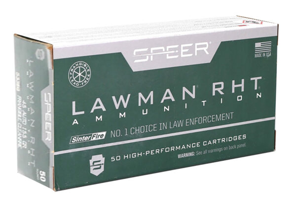 Speer 53395 Lawman Training RHT 45ACP 155gr SinterFire Frangible 50 Per Box/20 Case — view 1