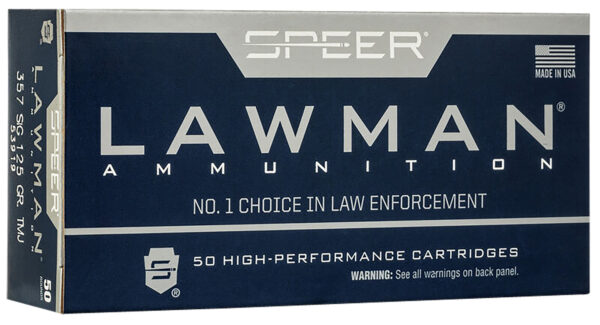 Speer 53919 Lawman  357Sig 125gr Total Metal Jacket Flat Nose 50 Per Box/20 Case — view 1