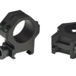 WEAVER PICATINNY FOUR HOLE RINGS 1 IN MED MATTE ( 6 PER CASE )