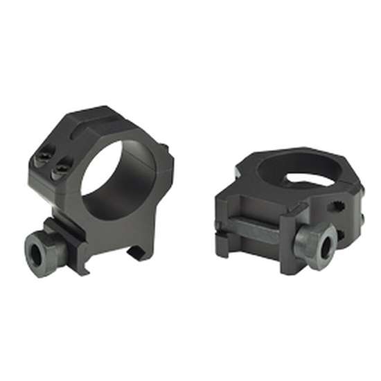WEAVER PICATINNY FOUR HOLE RINGS 1 IN X-HIGH MATTE ( 6 PER CASE ) — view 1
