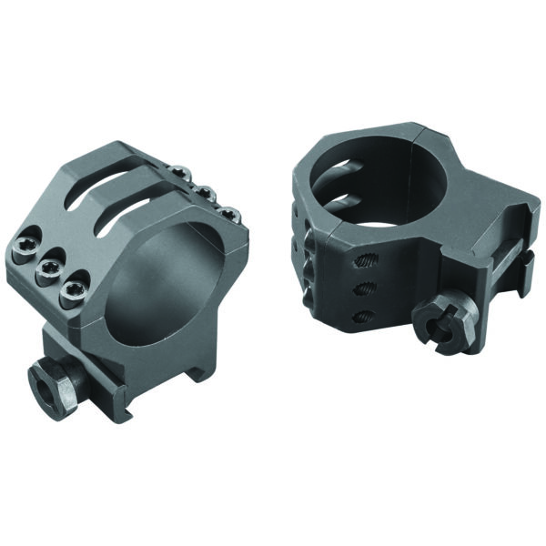 Weaver Mounts 99694 Six-Hole Picatinny Rings  Matte Black 30mm High — view 1