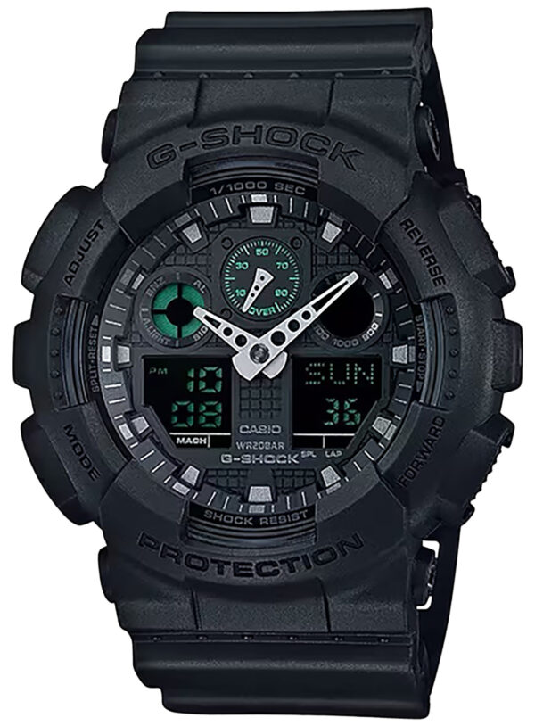 G-shock/vlc Distribution GA100MB1ACR G-Shock Tactical Black Stainless Steel Bezel 145-215mm — view 1