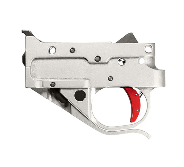 Timney Triggers 10222C16 Replacement Trigger  Single-Stage Curved Trigger with 2.75 lbs Draw Weight & Silver/Red Finish for Ruger 10/22 — view 1