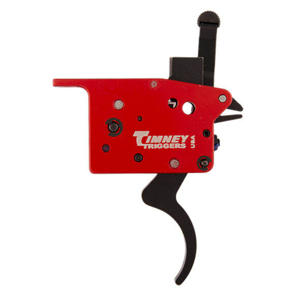 Timney Triggers 307 Featherweight Deluxe  Black/Red Curved Trigger 3 lbs Draw Weight Fits Mosin-Nagant — view 1