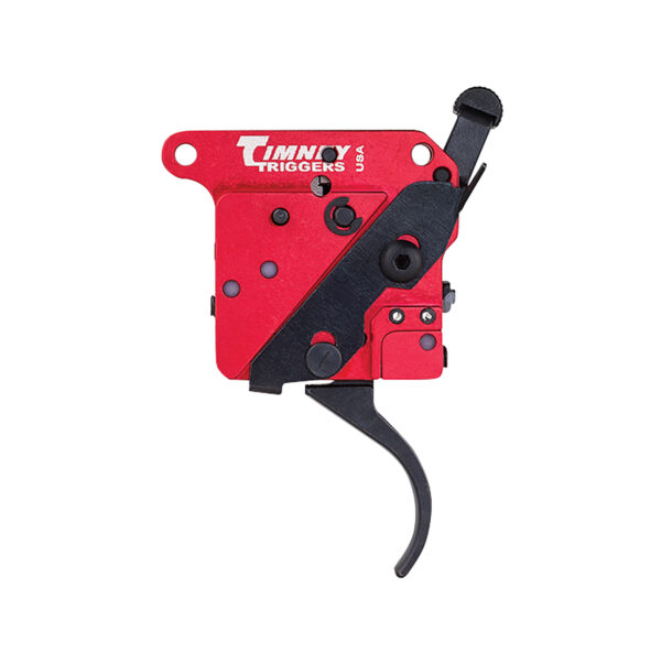 Timney Triggers 533 2-Stage  Two-Stage Curved Trigger with 1-1.50 lbs Draw Weight & Black/Red Finish for Remington 700 Right — view 1