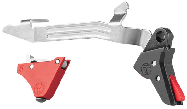 Timney Triggers ALPHAGLOCK5 Alpha Competition 9mm Luger/40 S&W/22 LR, Red Straight Trigger, Compatible w/Glock Gen5 & Glock 44 — view 1