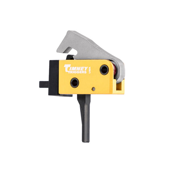 Timney Triggers 681ST PCC Trigger  Single-Stage Straight Trigger with 2.50-3 lbs Draw Weight & Black/Gold Finish for AR-Platform — view 1
