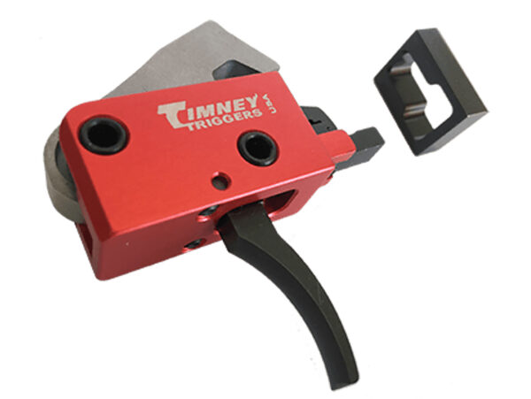 Timney Triggers 682 PCC Trigger  Two-Stage Curved Trigger with 2 lbs Draw Weight & Black/Red Finish for AR-Platform — view 1