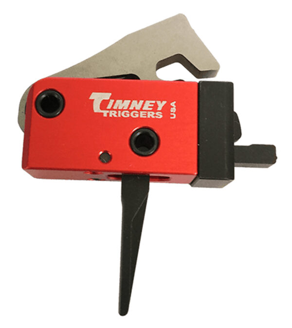 Timney Triggers 682ST PCC Trigger  Two-Stage Straight Trigger with 2 lbs Draw Weight & Black/Red Finish for AR-Platform — view 1