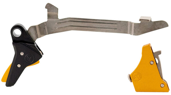 Timney Triggers ALPHAGLOCK34LRGGOLD Alpha Competition 45 ACP/10mm Auto, Gold Straight Trigger, Compatible w/Glock Gen3-4 — view 1