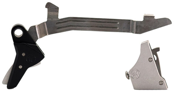 Timney Triggers ALPHAGLOCK34LRGSILVR Alpha Competition 45 ACP/10mm Auto, Silver Straight Trigger, Compatible w/Glock Gen3-4 — view 1