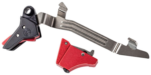Timney Triggers ALPHAGLOCK34LRGRED Alpha Competition 45 ACP/10mm Auto, Red Straight Trigger, Compatible w/Glock Gen3-4 — view 1