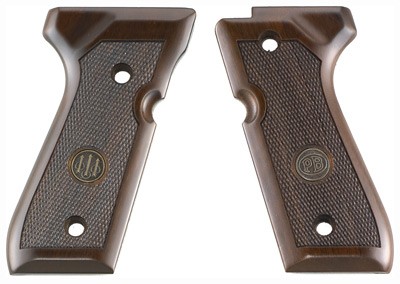 BERETTA 92/96 GRIPS WOOD - WALNUT WITH MEDALLION — view 1