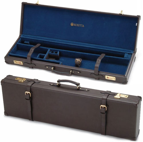 BERETTA LUGGAGE CASE FOR O/U - SHOTGUNS LEATHER BROWN — view 1