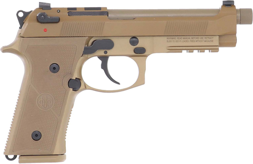 BERETTA M9A4 G 9MM 5.1" 10RD - TAN OPTIC READY THREADED USA — view 1