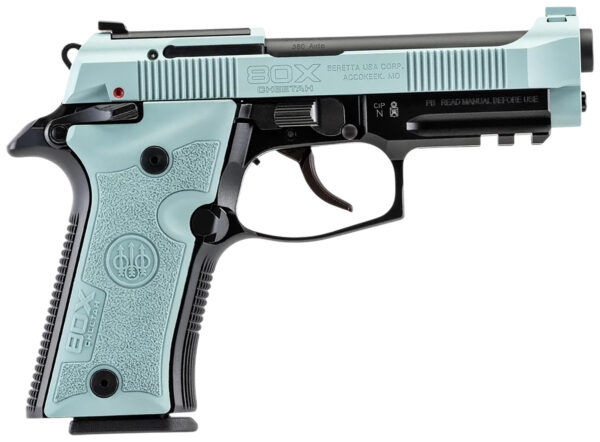 Beretta USA SPEC0715A 80X Cheetah Tactical Micro-Compact Frame 380 ACP 10+1 4.40" Black Barrel, Blue Steel Optic Ready/Serrated Slide, Blue Aluminum Frame w/Beavertail & Picatinny Rail, Vertec Grip — view 1