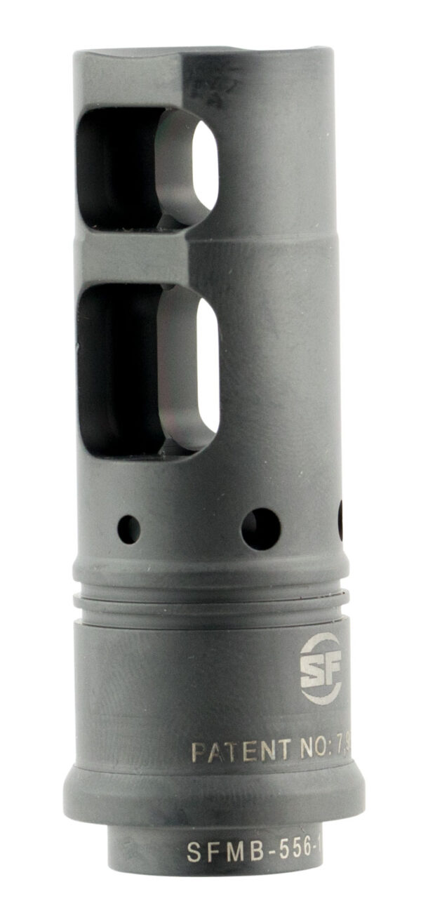 SureFire SFMB3383424 SOCOM Muzzle Brake Black DLC Stainless Steel with 3/4"-24 tpi Threads & 2.60" OAL for 338 Cal AR-Platform — view 1