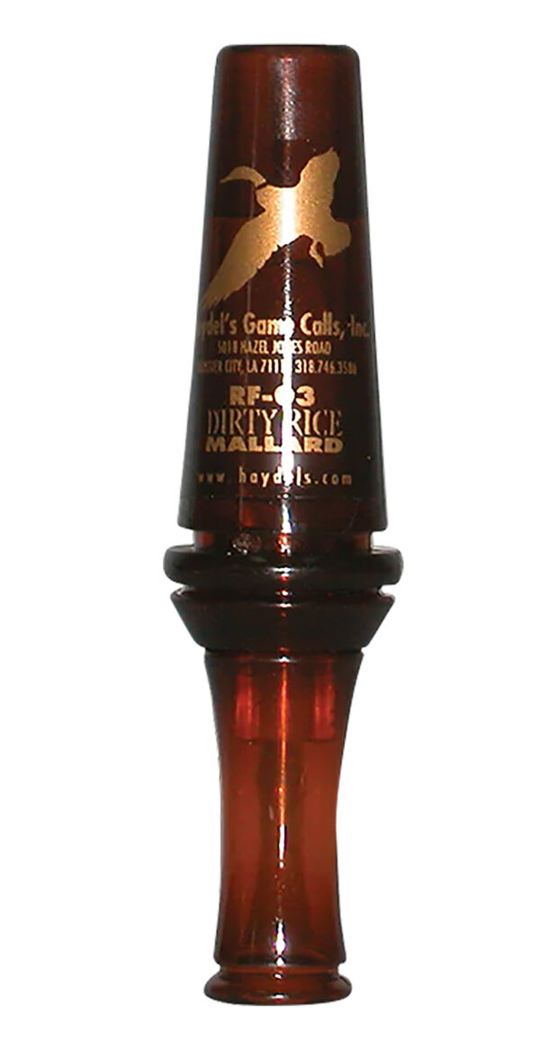 Haydel's Game Calls RF03 Dirty Rice  Open Call Double Reed Mallard Sounds Attracts Ducks Brown Plastic — view 1