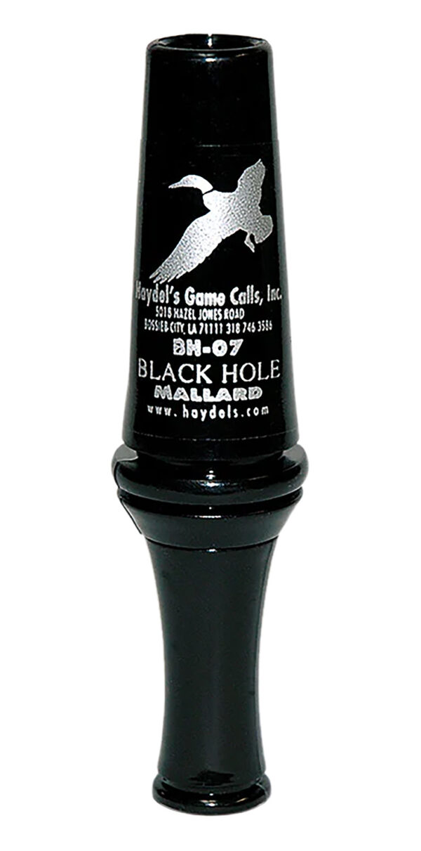Haydel's Game Calls BH07 Black Hole  Open Call Double Reed Mallard Sounds Attracts Ducks Black Polycarbonate — view 1