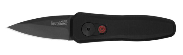 Kershaw 7500BLK Launch 4 1.90" Folding Spear Point Plain Black DLC CPM 154 SS Blade Black Aluminum Handle Includes Pocket Clip — view 1