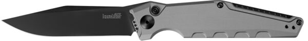 Kershaw 7900GRYBLK Launch 7 3.75" Folding Clip Point Drop Point Plain Black DLC CPM 154 SS Blade Gray Anodized Aluminum Handle Includes Pocket Clip — view 1