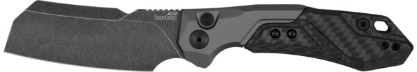 Kershaw 7850 Launch 14 Automatic 3.38" Cleaver Plain Black Oxide Blackwash CPM 154 SS, Blade Black Anodized Aluminum/Carbon Fiber Handle — view 1