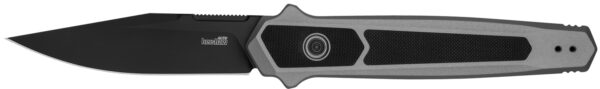 Kershaw 7951 Launch 17 Automatic 3.50" Folding Clip Point Plain Black Cerakote S35VN Blade, Gray Anodized w/Black G10 Inlays Aluminum Handle, Includes Pocket Clip — view 1