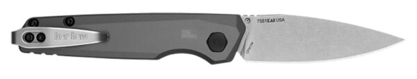 Kershaw 7551 Launch 18 Automatic 2.79" Folding Spear Point Plain Stonewashed CPM 154 SS Blade, Gray Anodized w/Black Oxide Hardware Aluminum Handle, Includes Pocket Clip — view 1