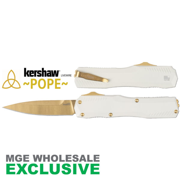 KERSHAW LIVEWIRE POPE WHT/GOLD — view 1