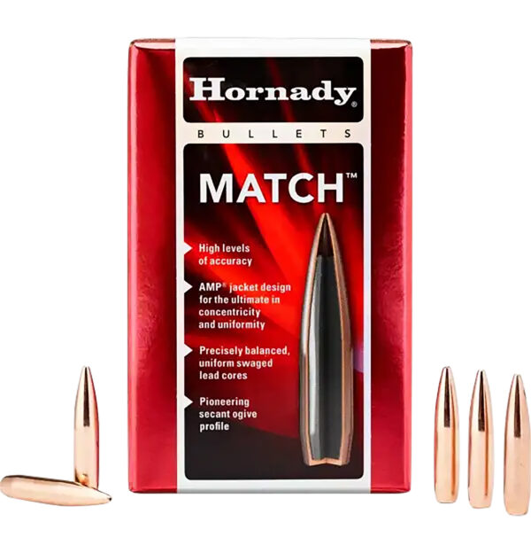 Hornady 2250 Match  22 Cal .224 53 gr Hollow Point Match 100 Per Box/ 40 Case — view 1