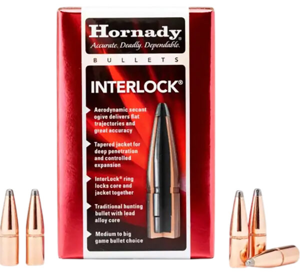 Hornady 2640 InterLock  6.5mm .264 160 gr Round Nose 100 Per Box/ 15 Case — view 1