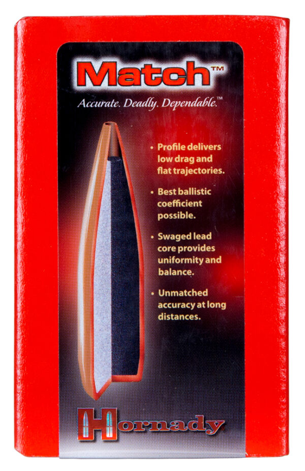 Hornady 3039 Match  30 Cal .308 155 gr Hollow Point Boat Tail Match 100 Per Box/ 15 Case — view 1